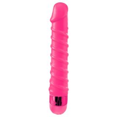   Classix Candy Twirl - sex spiralni dildo vibrator (ružičasti)
