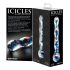 Icicles No. 08 - Valoviti dvostruki stakleni dildo (prozirno-plavi)