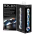Icicles No. 08 - stakleni dildо s valovitim dizajnom, dvostrani - prozirno-plavi