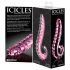 Icicles No. 24 - rebreni stakleni dildo s jezikom (roza)