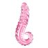 Icicles No. 24 - rebreni stakleni dildo s jezikom (roza)