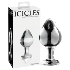   Icicles No. 25 - analni čep iz stakla - stožasti - proziran