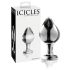 Icicles No. 25 - stožasti, stakleni analni čep (prozirni)