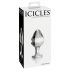 Icicles No. 25 - stožasti, stakleni analni čep (prozirni)