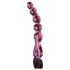 Icicles No. 43 - stakleni dildo s perlama i srcem (roza)