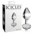 Icicles No. 44 - stožasti, stakleni analni čep (prozirni)