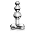 Icicles No. 47 - analni plug s tri kuglice - staklo - prozirni