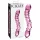 Icicles No. 55 - stakleni dildo za G točku s dva kraja - roza