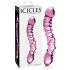 Icicles No. 55 - stakleni dildo za G točku s dva kraja - roza