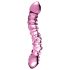 Icicles No. 55 - dvosmjerni, G-točka stakleni dildo (ružičasti)