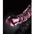 Icicles No. 55 - stakleni dildo za G točku s dva kraja - roza