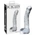 Icicles No. 61 - ručno izrađeni stakleni dildo u obliku penisa (prozirni)