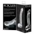 Icicles No. 61 - ručno izrađeni stakleni dildo u obliku penisa (prozirni)