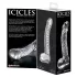 Icicles No. 61 - stakleni dildo s testisima i penisom - prozirni