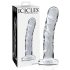 Icicles No. 62 - stakleni dildo s penisom - prozirno