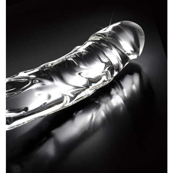 Icicles No. 62 - stakleni dildo s penisom - prozirno