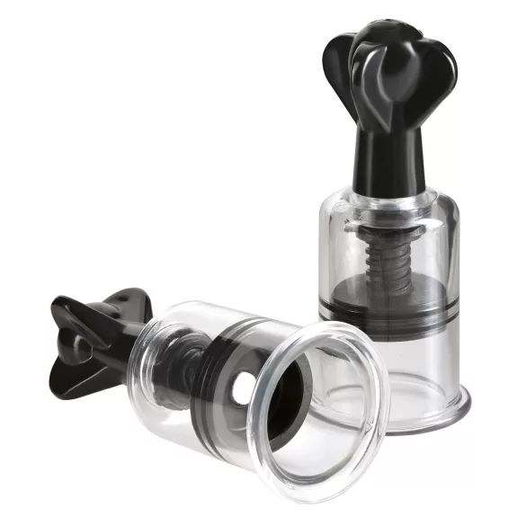 Fetish Super Suckers - pumpica za bradavice - crna/prozirna