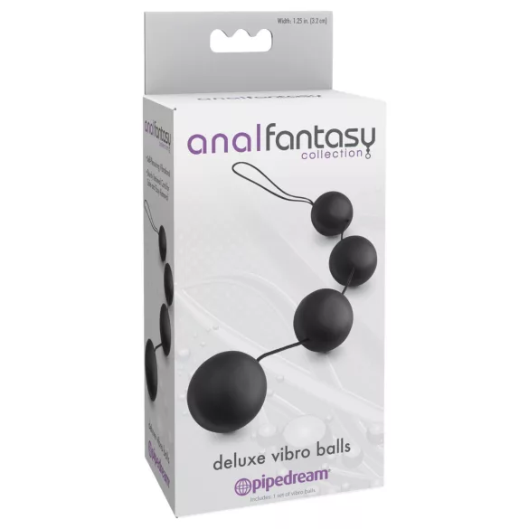 Pipedream - Anal Fantasy - analne kuglice s unutarnjim kuglicama (crne)