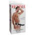 Fetish Strap-On 8 - pričvrstivi, šuplji vibrator (crni)