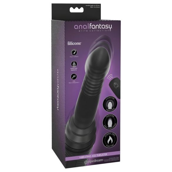 Analfantasy Ass Thruster - analni vibrator s potiskom - crni