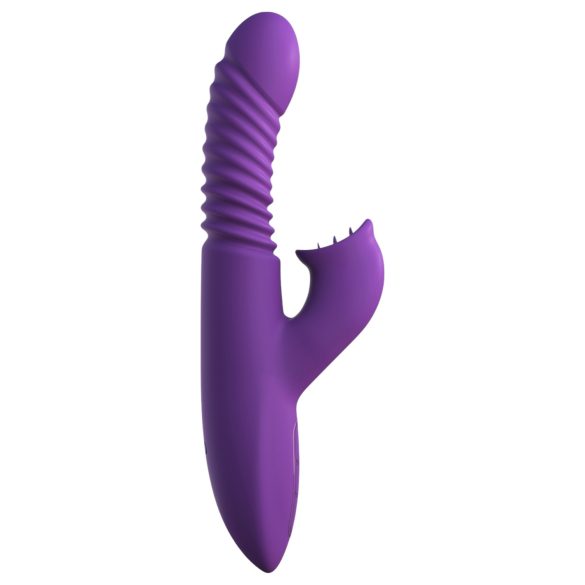 Fantasy For Her – 3u1 potiskivač vibrator s funkcijom grijanja (ljubičasti)