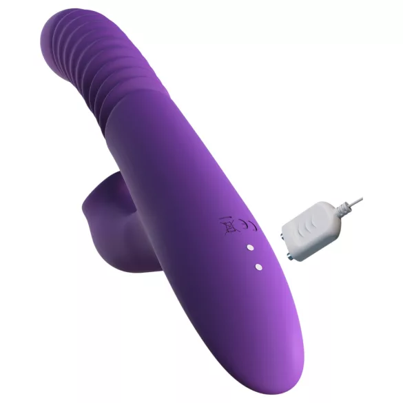 Fantasy For Her - vibrator s funkcijom guranja i grijanja 3u1 - ljubičasti