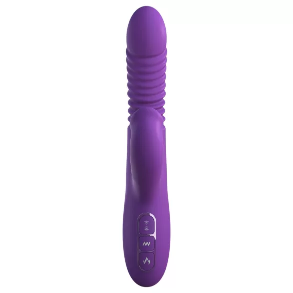 Fantasy For Her - vibrator s funkcijom guranja i grijanja 3u1 - ljubičasti