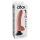 King Cock - Vibrator s vakuumskom bazom, fleksibilan - 26 cm - natur