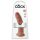 King Cock 9 - realistični dildo sa vakumskom bazom (23 cm) - tamna prirodna boja
