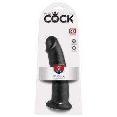 King Cock 9 - dildo s vakuum bazom - crni