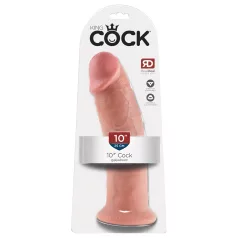   King Cock - dildó s velikom vakuumskom bazom - 25 cm - natur