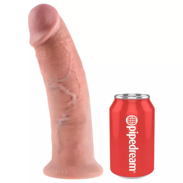 King Cock - dildó s velikom vakuumskom bazom - 25 cm - natur