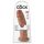 King Cock 10 - veliki dildo s vakuumskim podnožjem (25 cm) - tamna boja kože