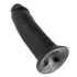 King Cock - dildo s vakuumskim postoljem - 25cm - crni