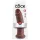 King Cock - realistični dildo s velikom vakuumskom podlogom - 25 cm - smeđi