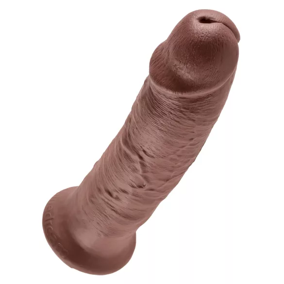 King Cock - realistični dildo s velikom vakuumskom podlogom - 25 cm - smeđi