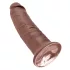 King Cock - realistični dildo s velikom vakuumskom podlogom - 25 cm - smeđi