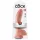 King Cock - realistični dildo s testisima i vakuum postoljem 23 cm - natur
