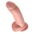 King Cock - realistični dildo s testisima i vakuum postoljem 23 cm - natur