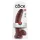 King Cock - dildo s testisima i vakuum postoljem 23 cm - smeđa