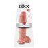 King Cock 11 - dildo s testisom i s vakuumskom bazom (28 cm) - prirodno