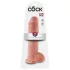 King Cock 11 - dildo s testisima i vakuumskom bazom - 28cm - natur
