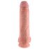 King Cock 11 - dildo s testisom i s vakuumskom bazom (28 cm) - prirodno