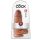 King Cock 9 Chubby - dildo s vakuumskom bazom (23 cm) - tamna prirodna boja
