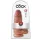 King Cock - dildo s vakuumskim postoljem - 23 cm - tamna boja
