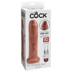 King Cock - realistični dildo - 18 cm - tamna boja