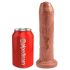 King Cock 7 - realistični dildo (18 cm) - tamna prirodna boja