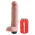 King Cock 10 - realistično špricajuće dildo (25 cm) - prirodno