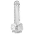 King Cock Clear 6 - dildo s testisima i vakuumskom bazom 15cm