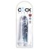 King Cock Clear 6 - dildo s vakumskom bazom (15cm)